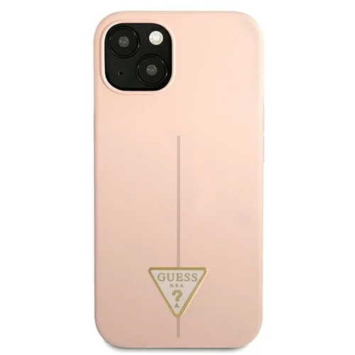 Guess GUHCP13SSLTGP iPhone 13 mini rožinis silikoninis dėklas image 3