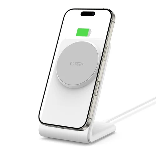 Tech-Protect QI15W-A38 MagSafe įkroviklis, baltas image 2