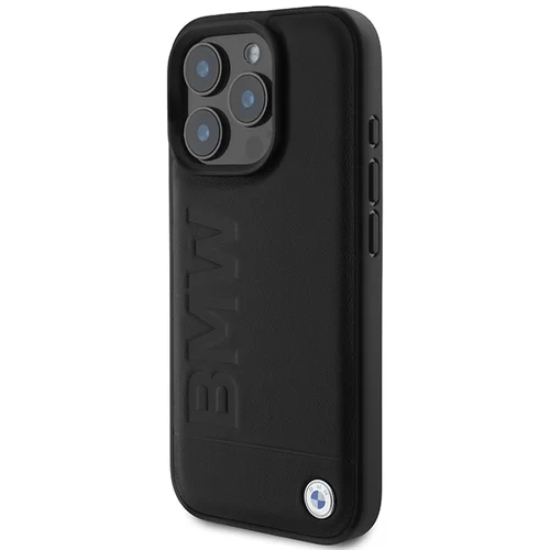 BMW Leather Hot Stamp dėklas iPhone 16 Pro Max, juodas image 2