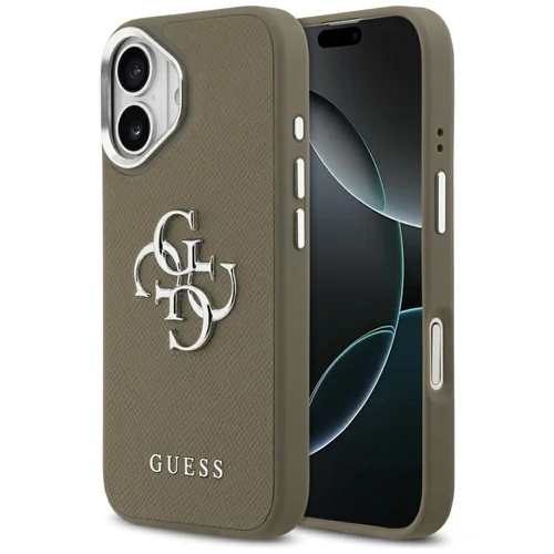 Guess Grained Big 4G iPhone 17 dėklas, rudas image 1