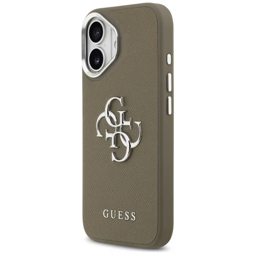 Guess Grained Big 4G iPhone 17 dėklas, rudas image 2