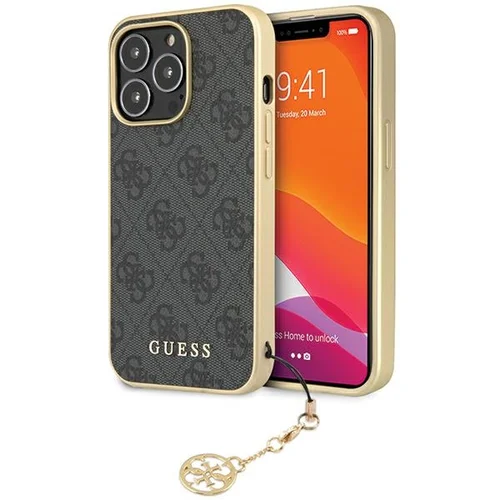 Guess 4G Charms dėklas iPhone 14 Pro Max, pilkas image 1