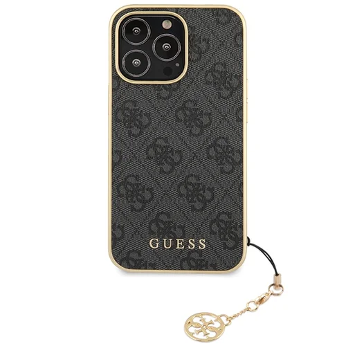 Guess 4G Charms dėklas iPhone 14 Pro Max, pilkas image 3