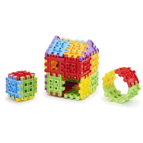 Little Tikes Waffle kaladėlių rinkinys 60 vnt. su krepšiu ZA5115 image 2