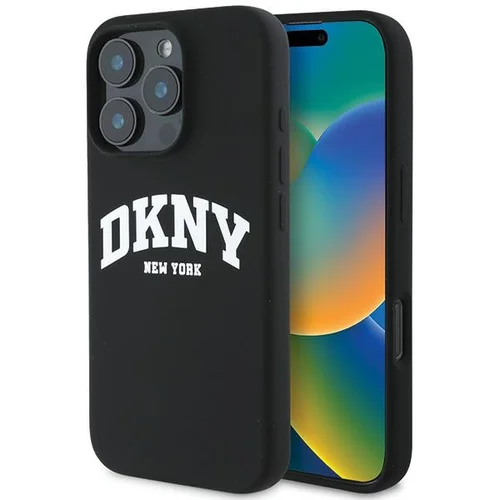 DKNY MagSafe silikoninis dėklas iPhone 16 Pro Max, juodas image 1