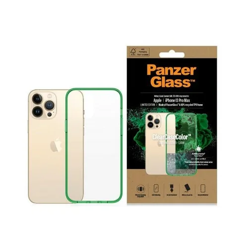 PanzerGlass ClearCase antibakterinis dėklas iPhone 13 Pro Max, skaidri žalia image 1