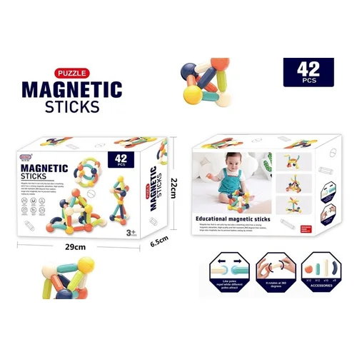 Konstruktor žaislas Magnetic Sticks, 42 dalys image 3