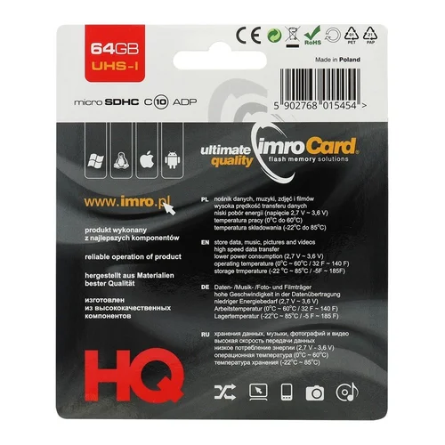 IMRO microSD 64 GB 100 MB/s Class 10 UHS-I image 2