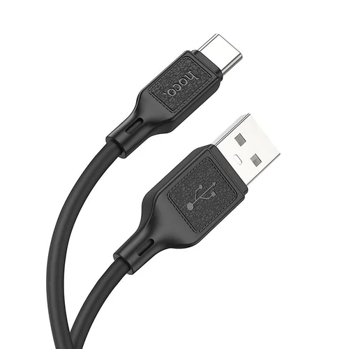 Hoco X90 USB-A–USB-C kabelis 1 m, 3 A, juodas image 1