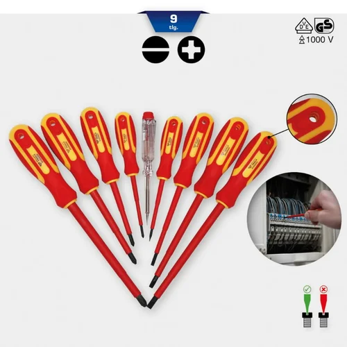 Brilliant Tools BT068010 VDE atsuktuvų rinkinys 9 vnt SL/PH image 3
