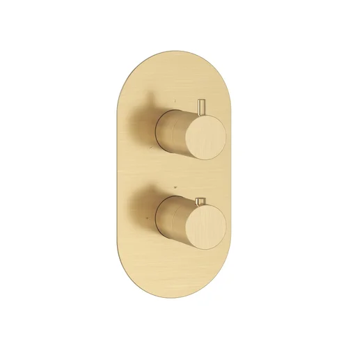 ES 067.60GLB.O3.RB07C Termostatinis potinkinis maišytuvas 3 funkcijų be korpuso, Gold Brushed image 2
