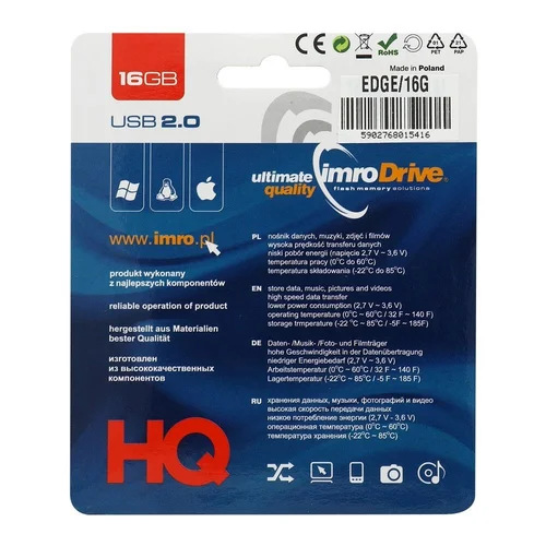 IMRO EDGE 16 GB USB 2.0 USB atmintinė image 2