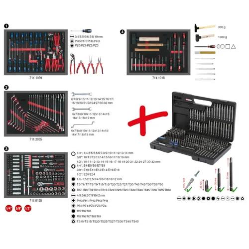 KS Tools RACINGline Įrankių vežimėlis, 7 stalčiai, 515 vnt įrankių image 3