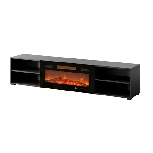 POLO RTV spintelė 180 × 33 × 39 cm su juodu židiniu image 2
