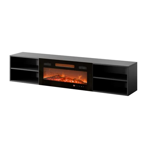 POLO RTV spintelė 180 × 33 × 39 cm su juodu židiniu image 3