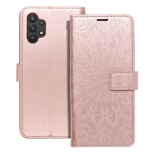 MEZZO knygų dėklas Samsung A32 5G, mandala, rožinė auksinė image 1