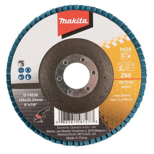 Makita D-74239 Lapeliniai diskai 125×22,3 mm Z60 metalui plokščias image 1