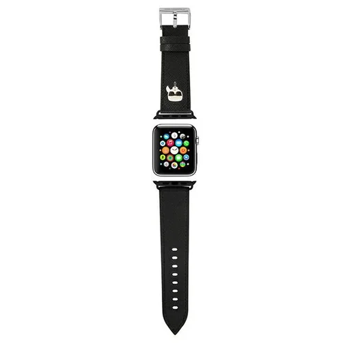 Karl Lagerfeld Ikonik Saffiano Karl Heads dirželis, 38/40/41 mm, juodas image 1