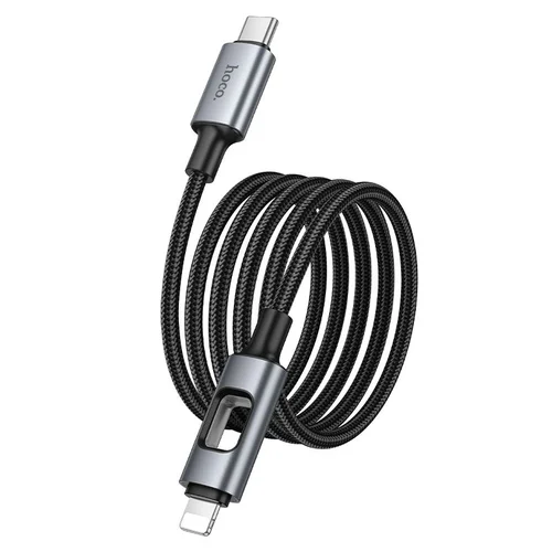 Hoco U144 USB-C–Lightning laidas 1,2 m juodas image 3