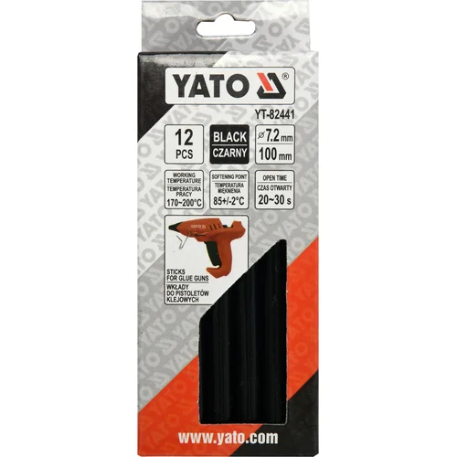 YATO YT-82441 juodos klijų lazdelės 7,2 × 100 mm image 1