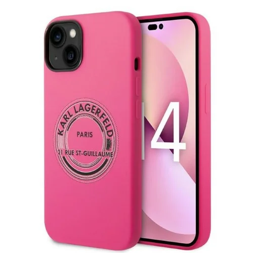 Karl Lagerfeld KLHCP14MSRSGRCF Silikono RSG dėklas iPhone 14 Plus, rožinis image 1