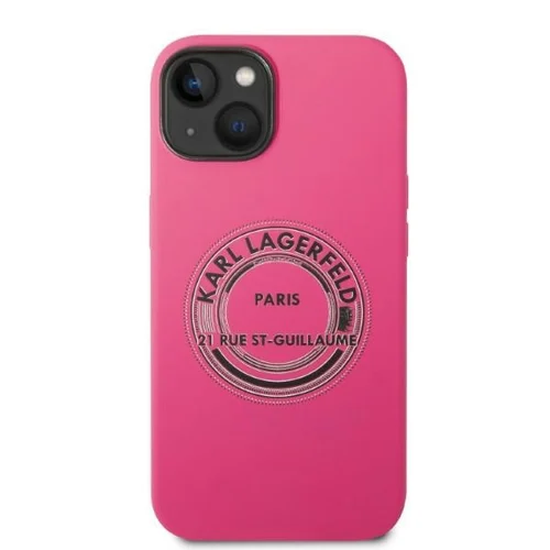 Karl Lagerfeld KLHCP14MSRSGRCF Silikono RSG dėklas iPhone 14 Plus, rožinis image 2
