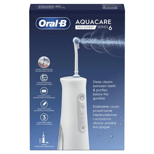 Oral-B AquaCare 6 PRO EXPERT Baltas image 3