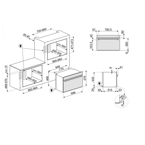 Smeg SFR9390X Įmontuojama orkaitė 90 cm Nerūdijantis plienas image 3