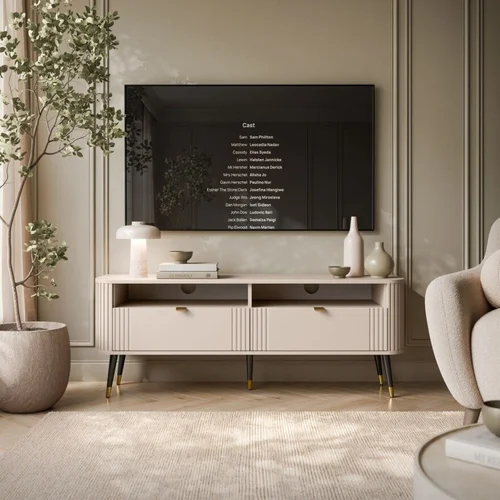 TV spintelė VETTE138, 138 cm, kašmyro, 2 stalčiai image 3