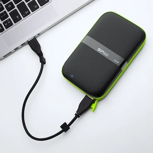 Silicon Power Armor A60 5 TB išorinis HDD, juodas ir žalias image 3
