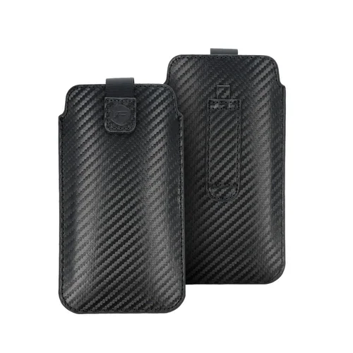 Forcell POCKET CARBON 06 dėklas Nokia ir Samsung telefonams image 2