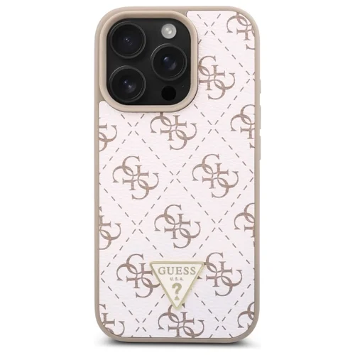 Guess 4G trikampis dėklas iPhone 16 Pro, baltas image 3