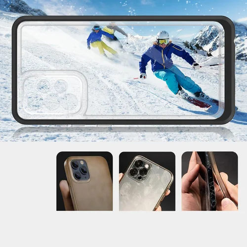 Hybrid Armor Aiškus 3 in 1 dėklas Samsung Galaxy A73, geltonas image 3