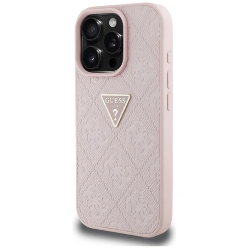 Guess Hot Stamp 4G dėklas iPhone 16 Pro Max, rožinis image 2