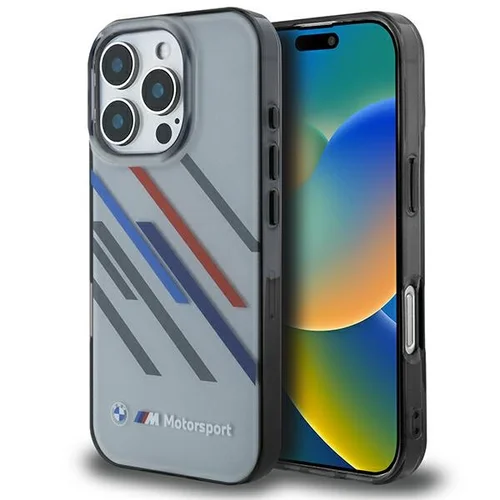 BMW Motosport IML dėklas iPhone 16 Pro Max, pilkas image 1