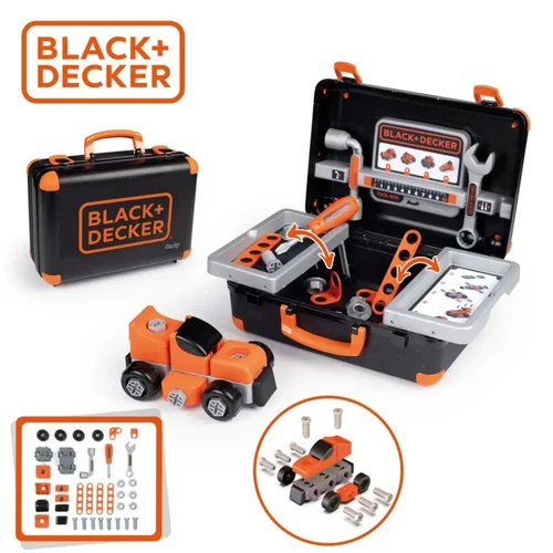 SMOBY Black & Decker Įrankių Dėklas + Automobilis Dalimis image 1