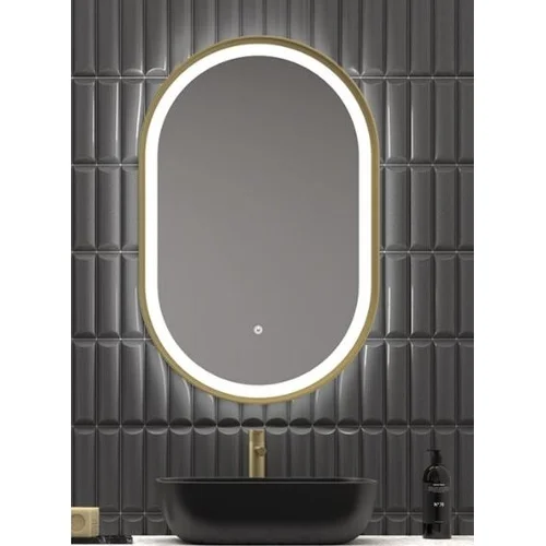 LOIRA LED veidrodis 80x50 cm, 20W, Aukso spalva image 1