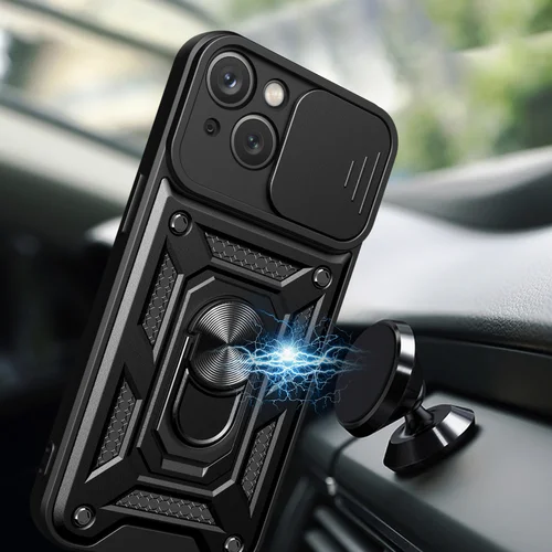 Armor Camshield dėklas iPhone 15, rožinis image 2
