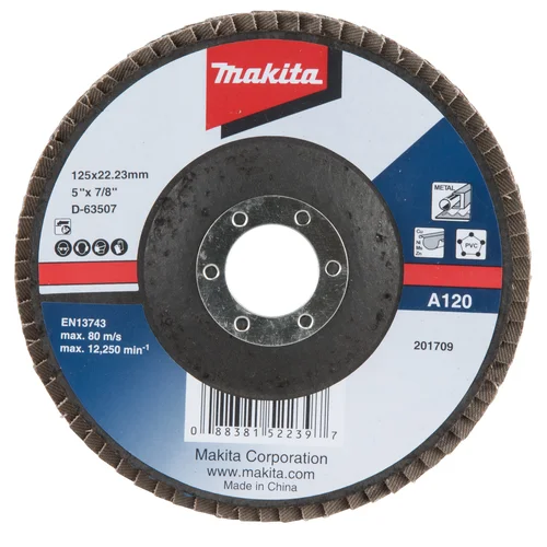 Makita D-63507-10 Economy lapeliniai diskai, 125x22,23 mm, A120, metalui image 1