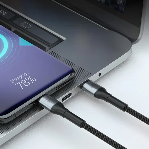 3mk Hyper Cable N-SERIES USB-C į USB-C 50 cm 60 W juodas image 2