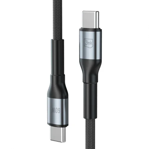 3mk Hyper Cable N-SERIES USB-C į USB-C 50 cm 60 W juodas image 3