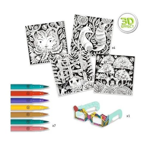DJECO 3D spalvinimas „Paslaptingas miškas“ image 3