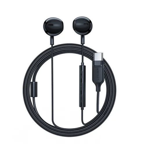 Acefast L2 USB-C ausinės, 1,2 m, juodos image 1