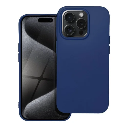 SOFT silikoninis dėklas iPhone 15 Pro, tamsiai mėlynas image 1