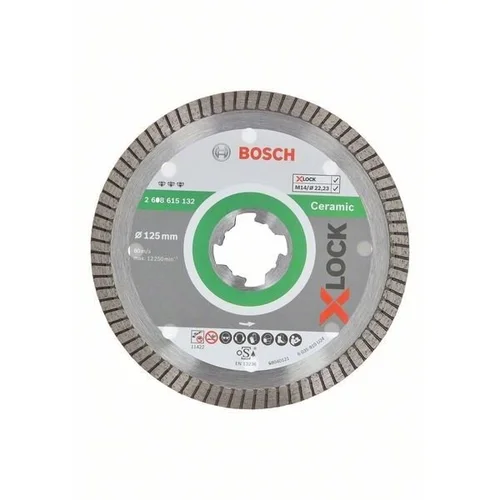 Bosch X-LOCK Best for Ceramic Extra Clean Turbo Deimantinis pjovimo diskas, 125 mm, 2608615132 image 1
