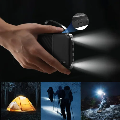 Dudao K11 10000 mAh juoda nešiojama baterija image 2