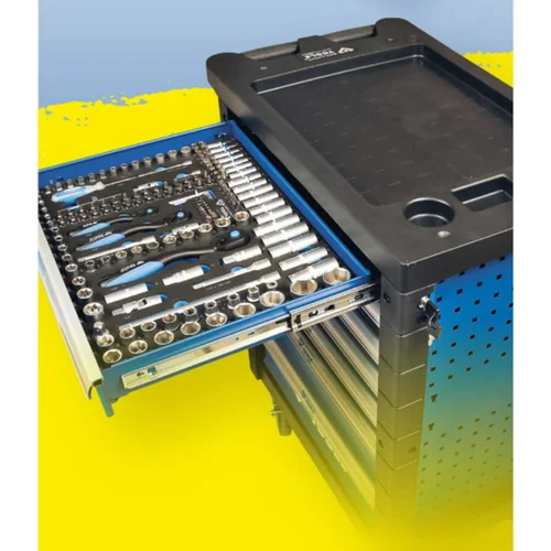 Brilliant Tools Įrankių vežimėlis 7 stalčių su 473 įrankiais image 3