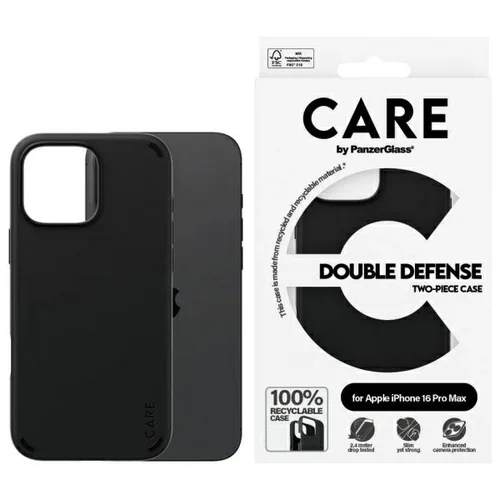 CARE by PanzerGlass dėklas iPhone 16 Pro, juodas image 1