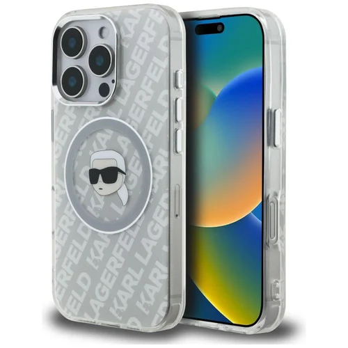 Karl Lagerfeld IML Karl Head Logo MagSafe dėklas iPhone 16 Pro Max, pilkas image 1