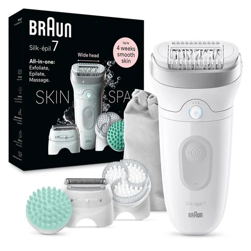 Braun Silk•épil 7 SkinSpa SE7-081 Epiliatorius, Balta image 2
